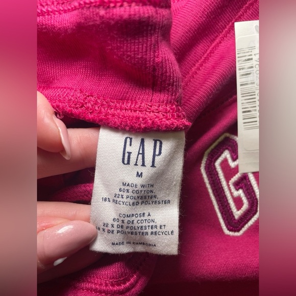 Gap New High Rise Pink Logo Joggers Size Medium - Picture 4 of 5